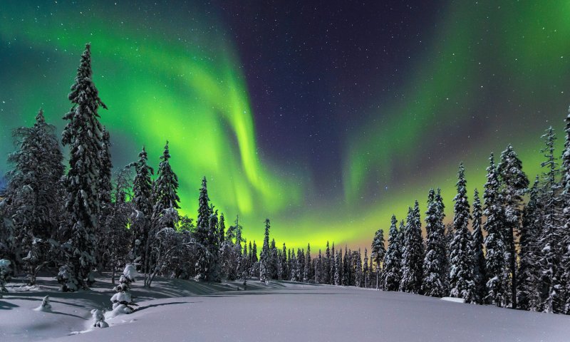 Finlândia - Aurora Boreal em Rovaniemi